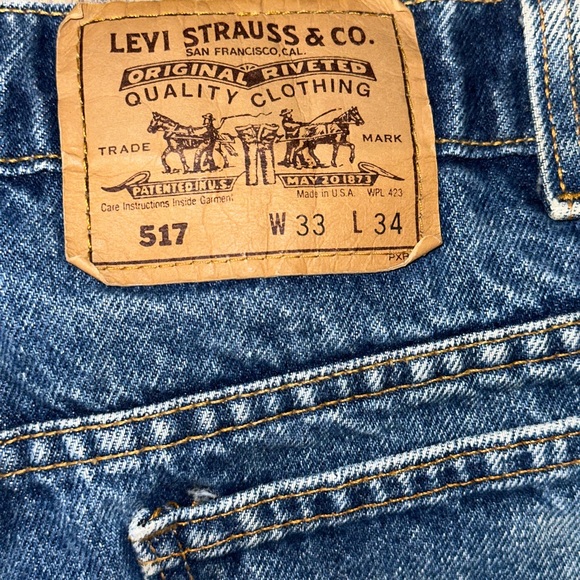 Levi’s 517 orange tab jeans size 33x34 - Picture 5 of 8